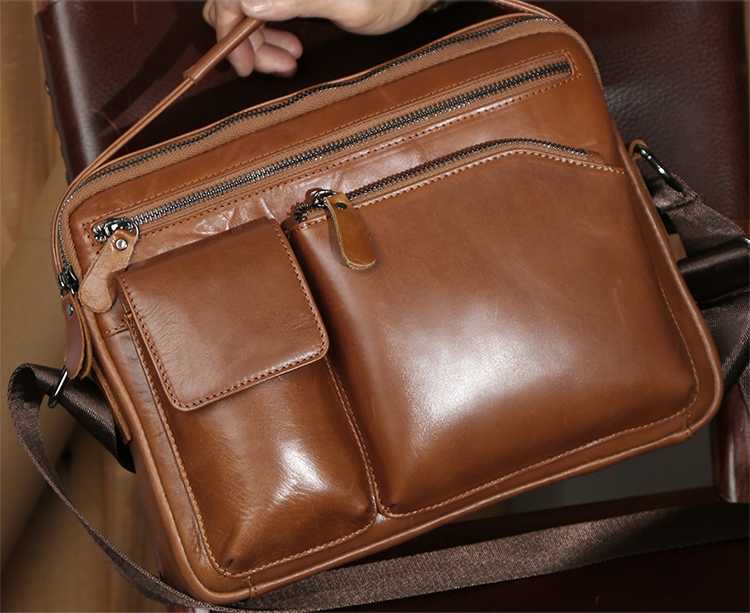 Fashion Small Casual Leather Briefcase