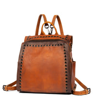 Load image into Gallery viewer, Brown Leather Womens Crossbody Backpack Purse Small Over the Shoulder Bags for Women

