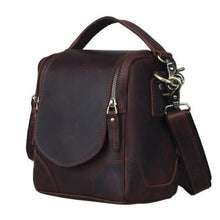 Load image into Gallery viewer, Small Leather Camera Bag - Leather Camera Lens Case
