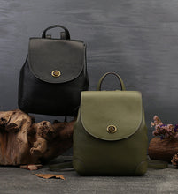 Load image into Gallery viewer, Small Womens Genuine Leather Backpack

