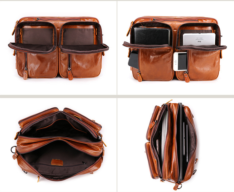 Vintage Men Multi Functional Backpack Business Briefcase