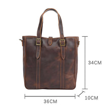 Load image into Gallery viewer, Vintage Leather Tote Bag

