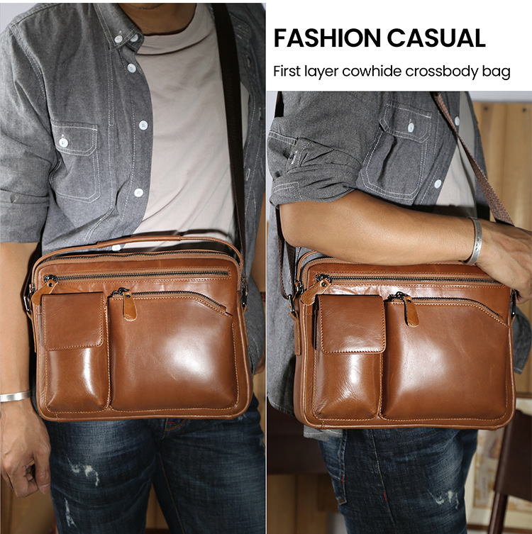 Fashion Small Casual Leather Briefcase