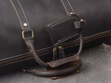 Load image into Gallery viewer, Classic Leather Duffel Bag with Shoes Compartment Travel Weekender Bag
