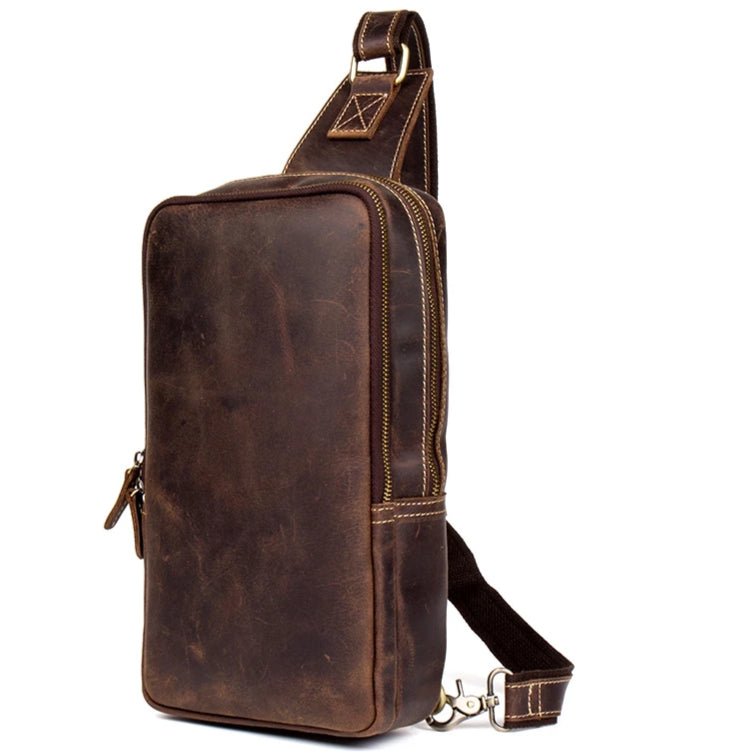 Large Leather Sling Bag for Men