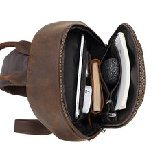 Load image into Gallery viewer, Shoulder Crazy Horse Leather Chest Sling Bag
