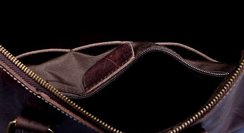 Retro Leather Portable Travel Duffel Bag