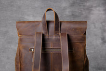 Load image into Gallery viewer, Retro Leather School Backpack for Men
