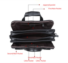 Load image into Gallery viewer, Vintage Men Leather Business Briefcases Laptop
