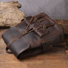 Load image into Gallery viewer, Classic Full Grain Leather School Backpack
