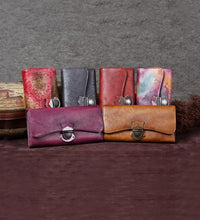 Load image into Gallery viewer, Women&#39;s Trifold Leather Long Wallet Purse Clutch
