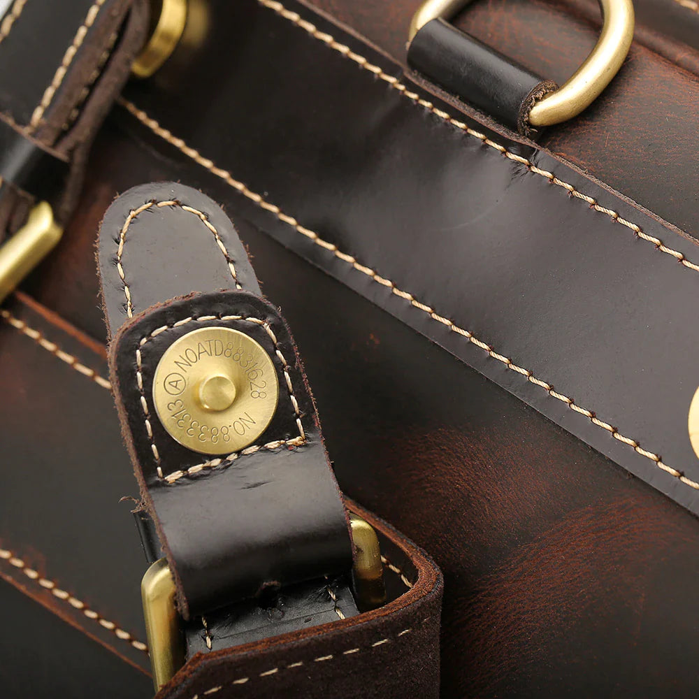 Mens Convertible Leather School Backpack Sling Bag