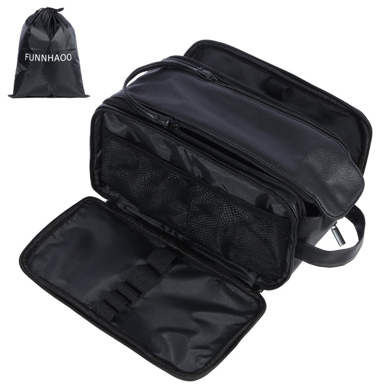 Groomsmen Gift Toiletry Bag, Vegan Leather Dopp Kit, Water-Resistant Bathroom Toiletries Organizer, PU Leather Cosmetic Bags, Christmas Gift