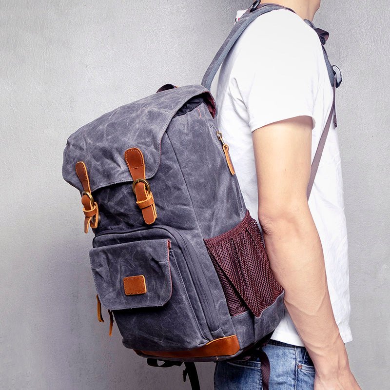 Photography SLR Camera Backpack Canvas Waterproof Bag