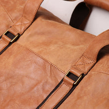 Load image into Gallery viewer, Men&#39;s Leather Travel Duffel Bag

