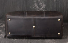 Load image into Gallery viewer, Classic Leather Duffel Bag with Shoes Compartment Travel Weekender Bag
