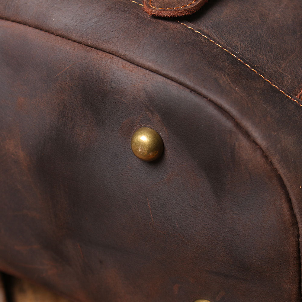 Classic Full Grain Leather School Backpack