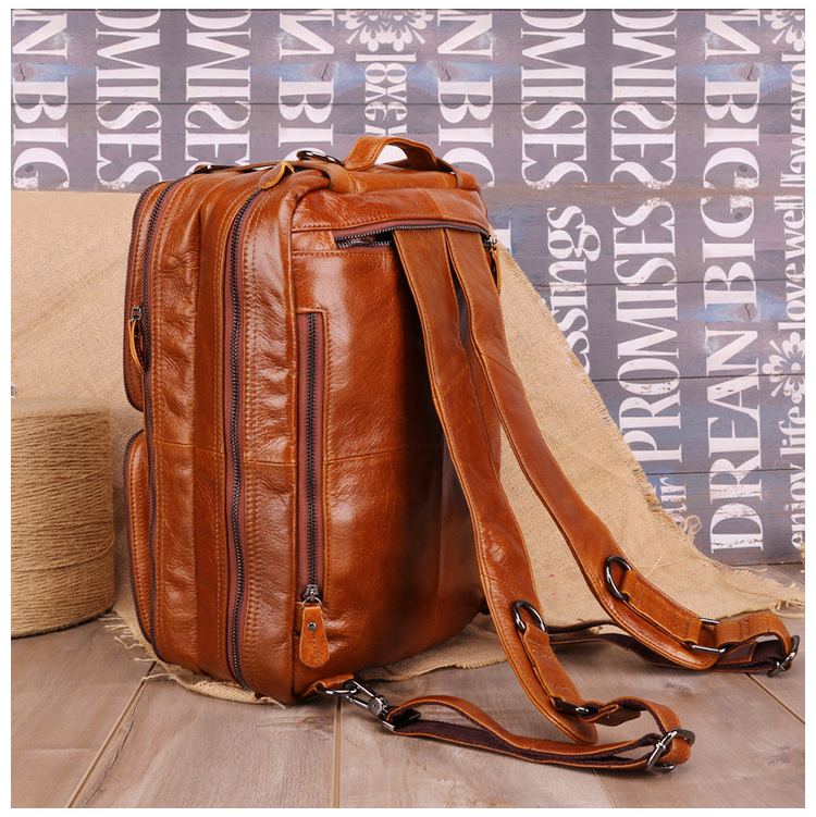 Vintage Men Multi Functional Backpack Business Briefcase