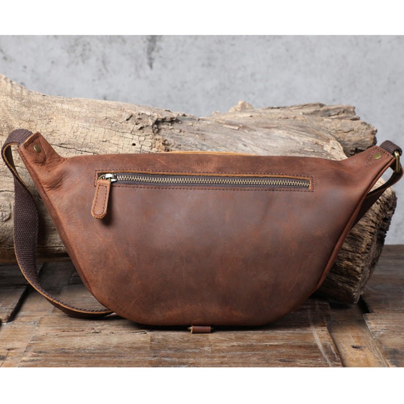 Classic Leather Vintage Cross Body Sling Bag for Men