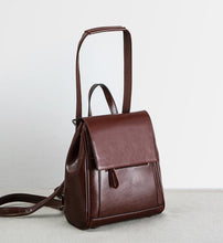 Load image into Gallery viewer, Coffee Handmade Leather Backpack
