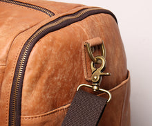 Load image into Gallery viewer, Men&#39;s Leather Travel Duffel Bag
