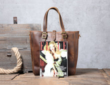 Load image into Gallery viewer, Vintage Leather Tote Bag
