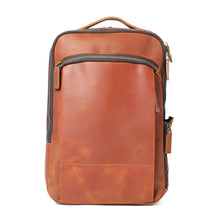 Load image into Gallery viewer, Large Simple School Leather Laptop Rucksack
