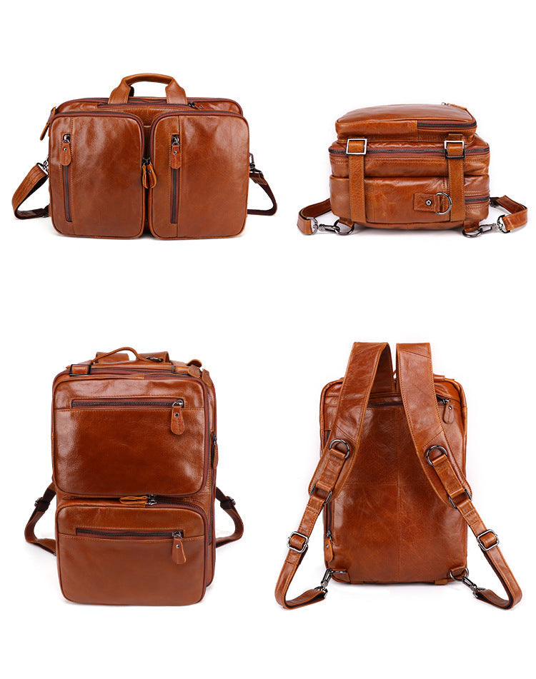 Vintage Men Multi Functional Backpack Business Briefcase