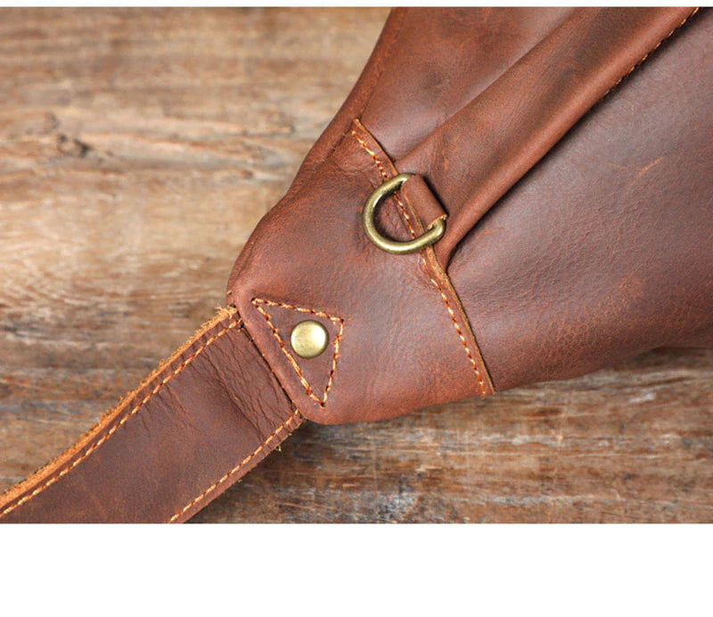 Large Leather Shoulder Cross Body Sling Bag