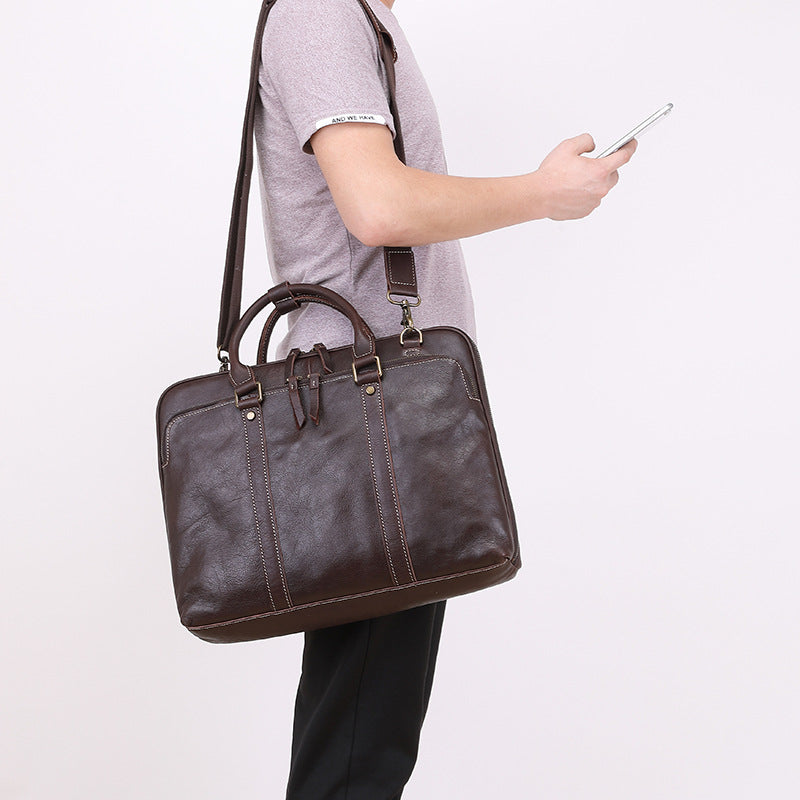 Retro Leather Business Briefcase