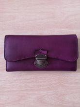 Load image into Gallery viewer, Women&#39;s Trifold Leather Long Wallet Purse Clutch
