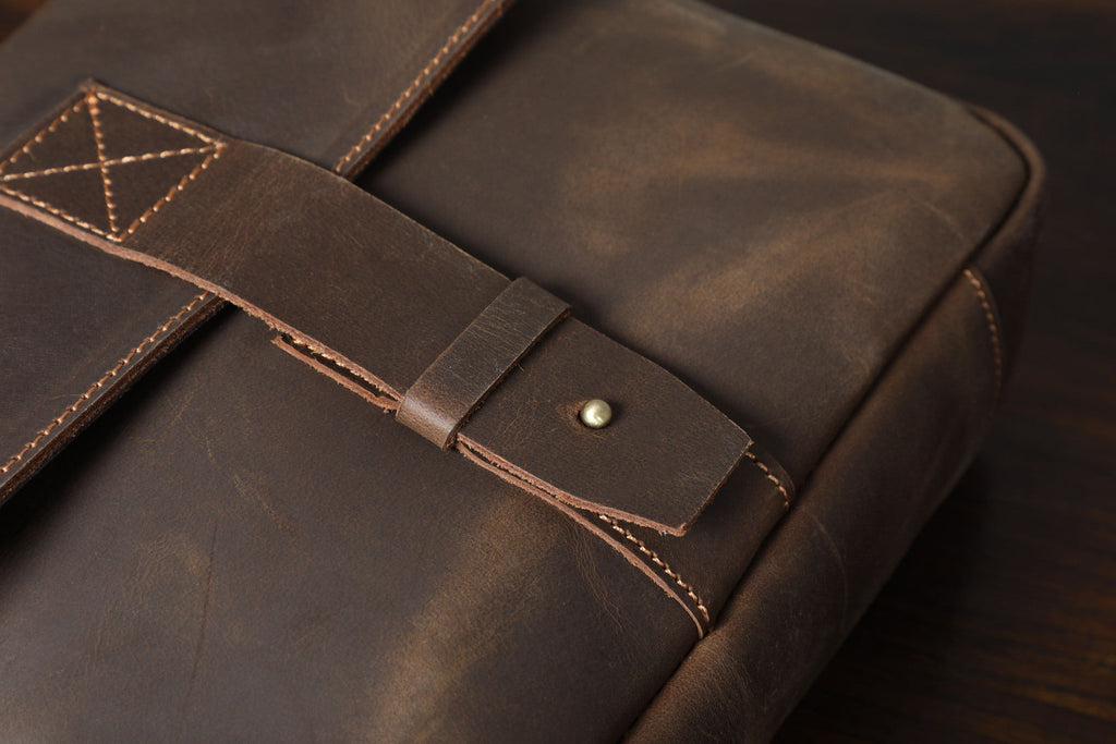 Retro Small Brown Messenger Shoulder Bag