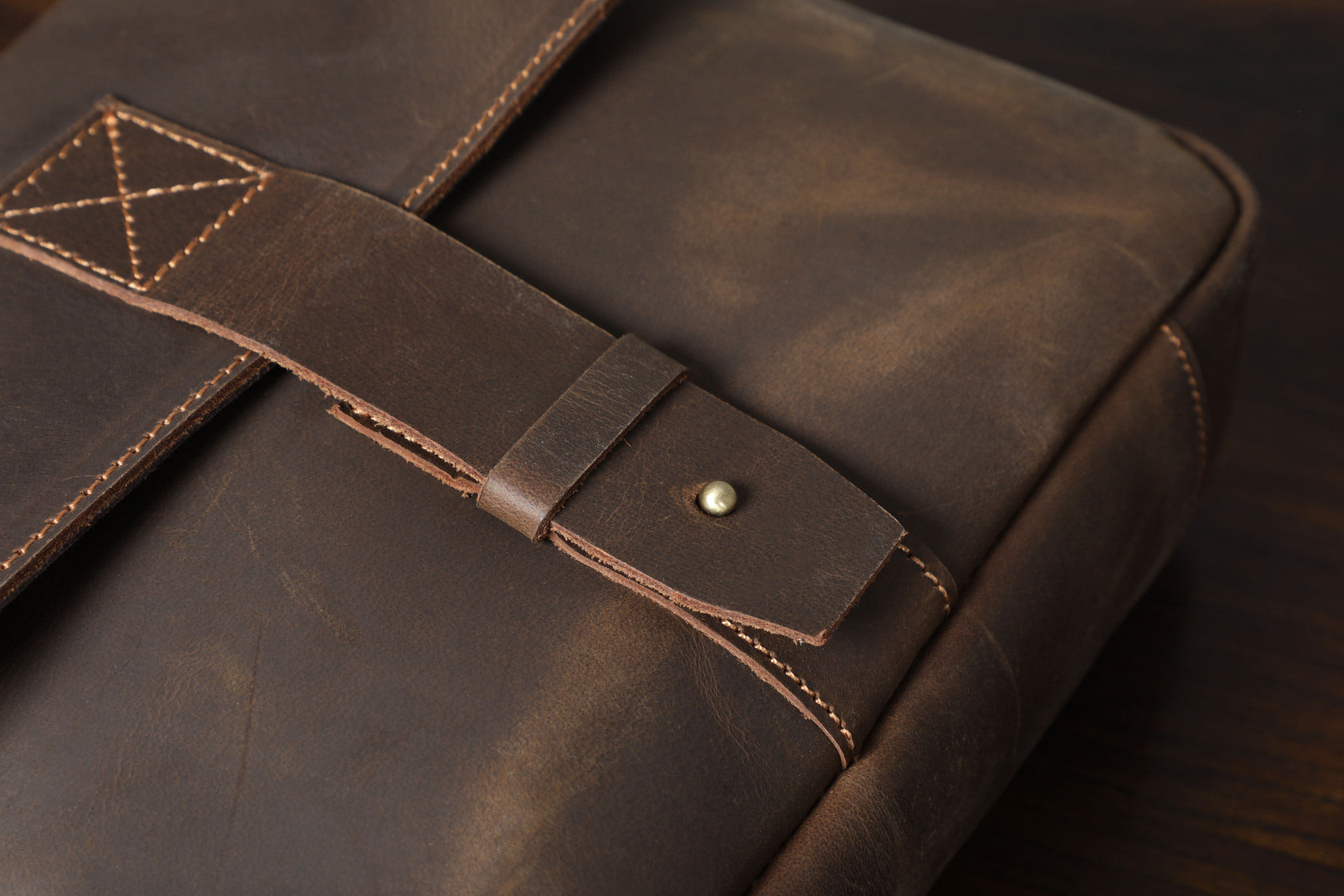 Retro Small Brown Messenger Shoulder Bag