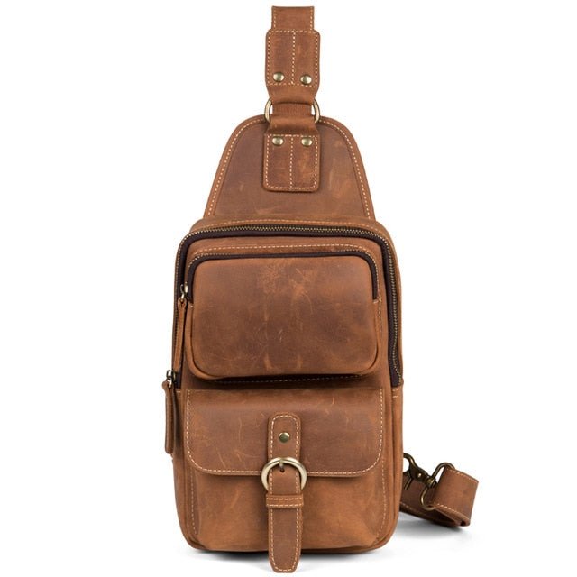 Unique Leather Crossbody Sling Bag