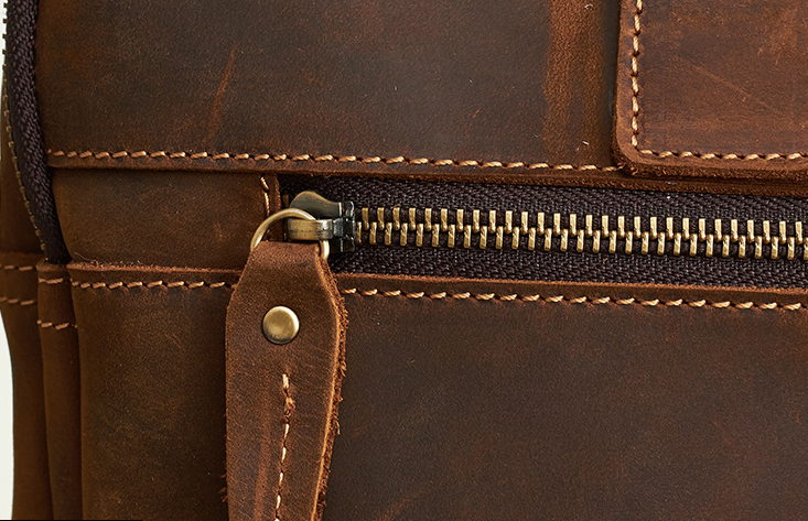 Classic Men Vintage Leather Business Briefcase