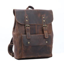 Load image into Gallery viewer, Retro Leather School Backpack for Men

