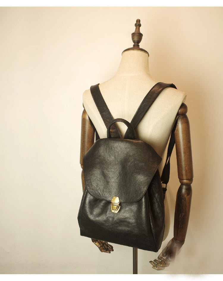 Simple Classic Vintage Leather Backpack