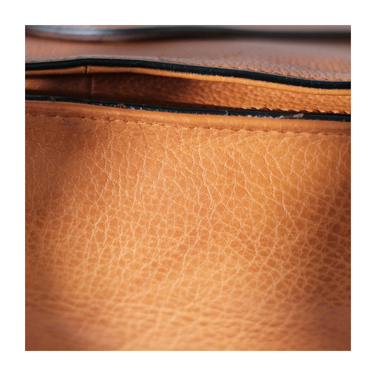 Modern Womens Brown Leather Satchels Leather Messenger Bag For Women