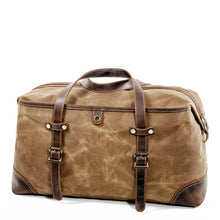 Load image into Gallery viewer, Vintage Large Storage Leather Canvas Travel Duffel Bag
