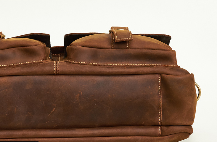 Classic Men Vintage Leather Business Briefcase