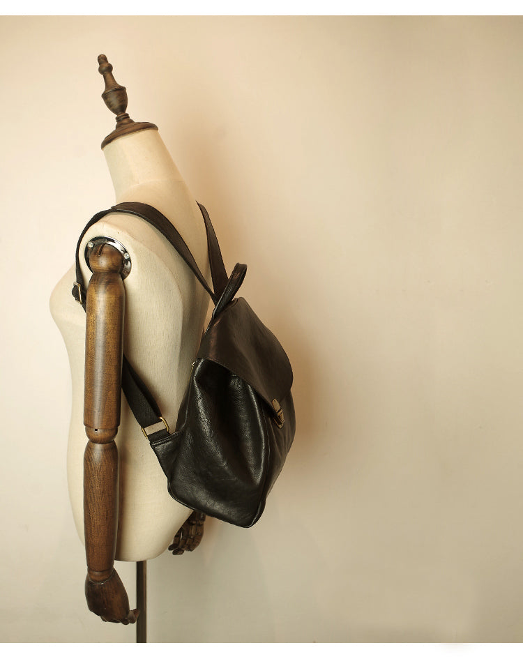 Simple Classic Vintage Leather Backpack
