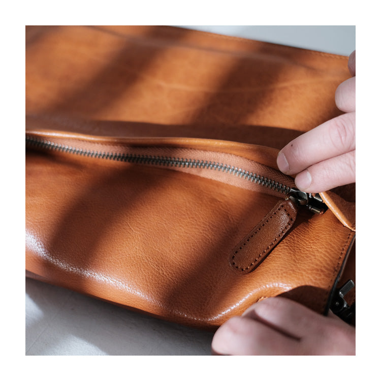 Modern Womens Brown Leather Satchels Leather Messenger Bag For Women