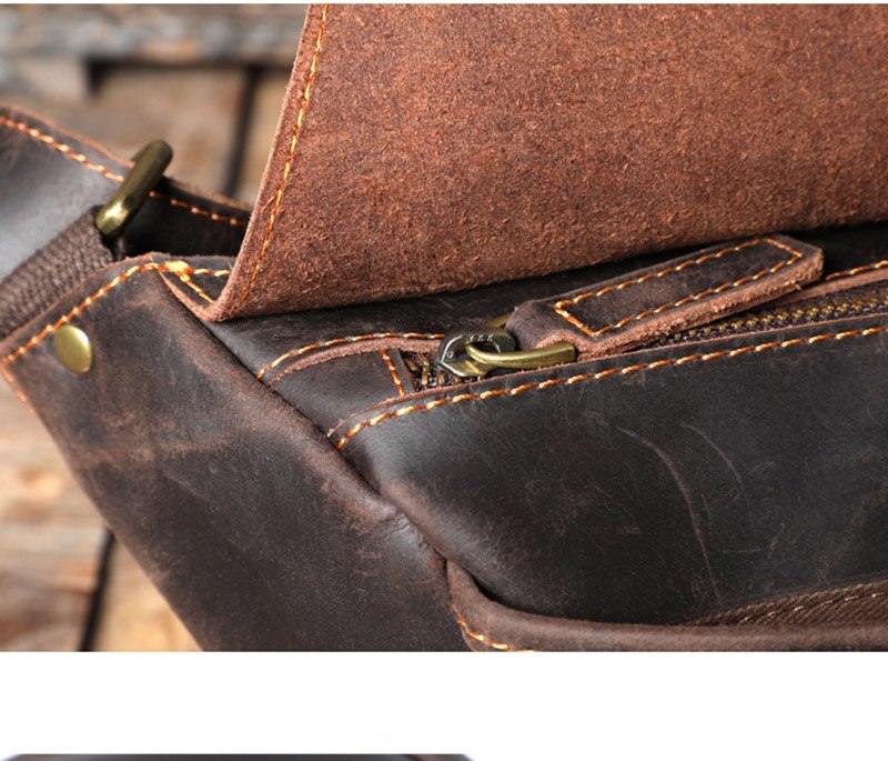 Stylish Vintage Leather Cross Body Bag for Men