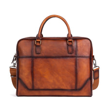 Load image into Gallery viewer, Vintage Genine Leather Businees Briefcase Laptop Bag

