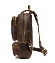 Load image into Gallery viewer, Vintage Leather Sling School Backpack for Men
