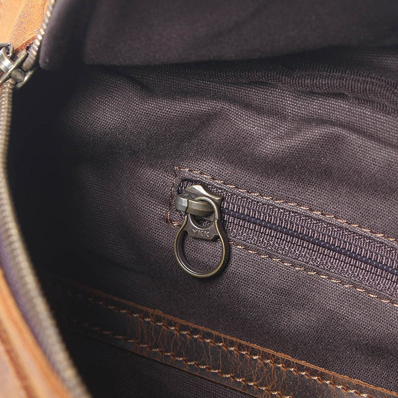 Classic Leather Crossbody Sling Bag for Men