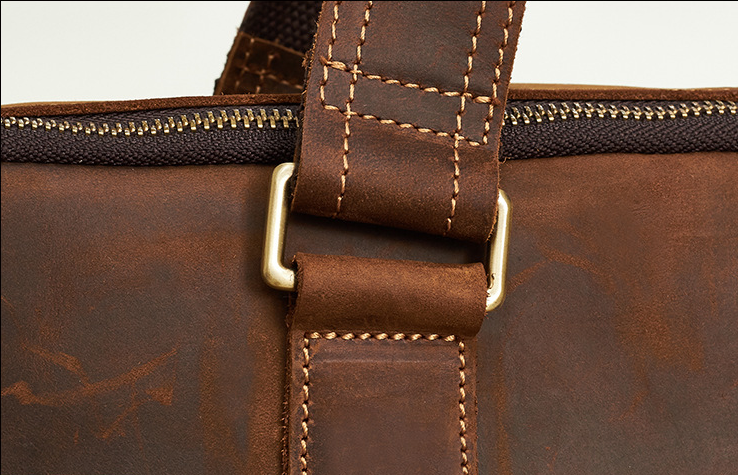 Classic Men Vintage Leather Business Briefcase