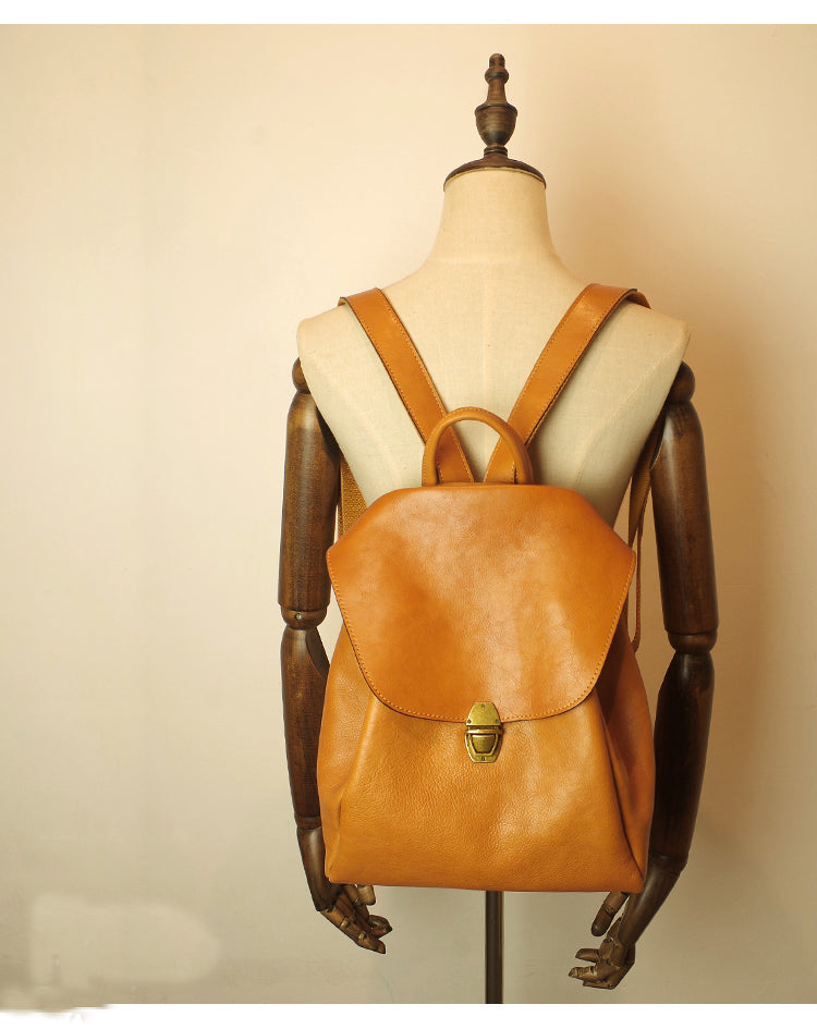 Simple Classic Vintage Leather Backpack