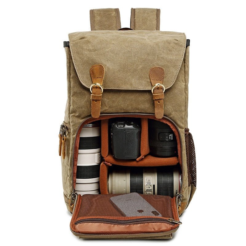 Photography SLR Camera Backpack Canvas Waterproof Bag