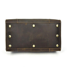Load image into Gallery viewer, Dark Brown Crazy Horse Leather Duffel Bag

